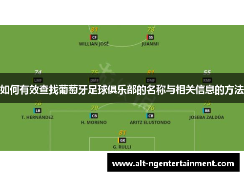 如何有效查找葡萄牙足球俱乐部的名称与相关信息的方法